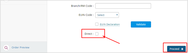 Choose Direct and click Proceed